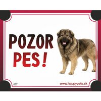 Tabuľka Pozor Pes - kaukazský ovčiak